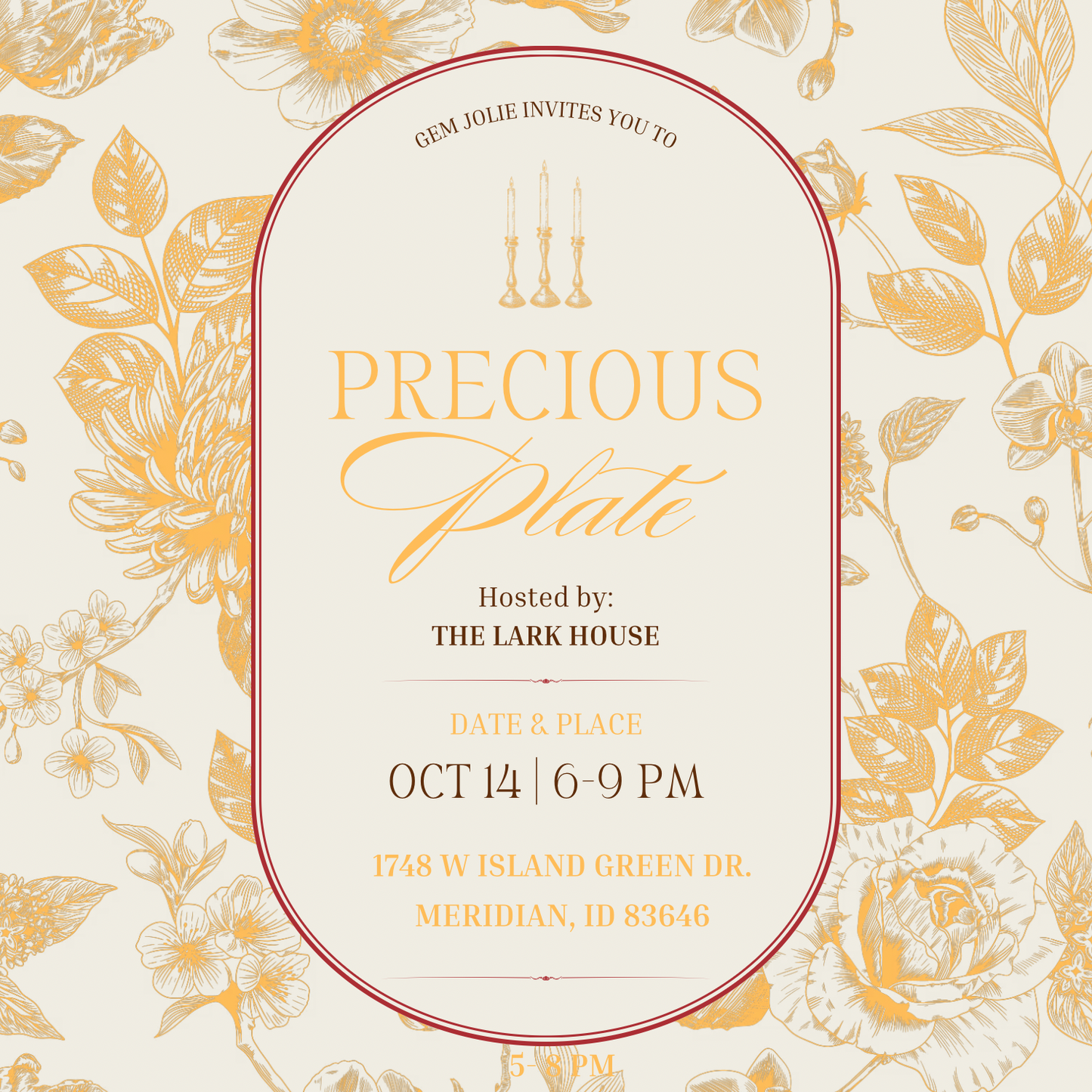 Precious Plate Supper Club - Autumn Edition